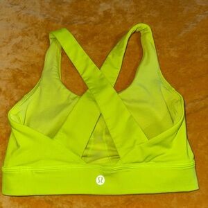 lululemon athletica Neon Yellow Sports Bra